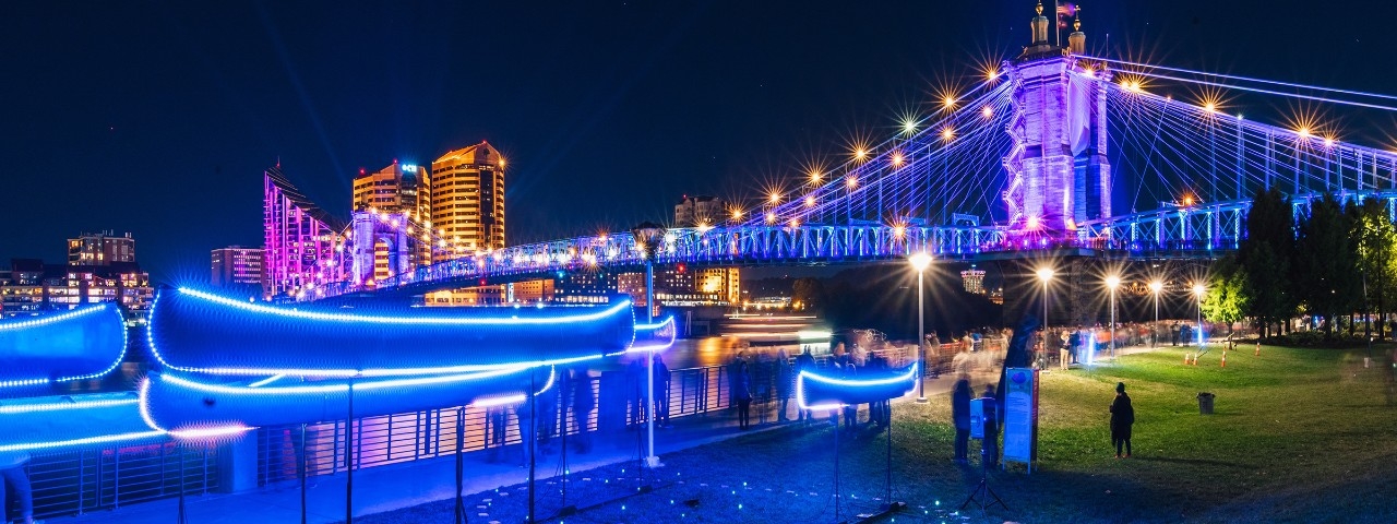 Blink exhibition on Ohio riverfront