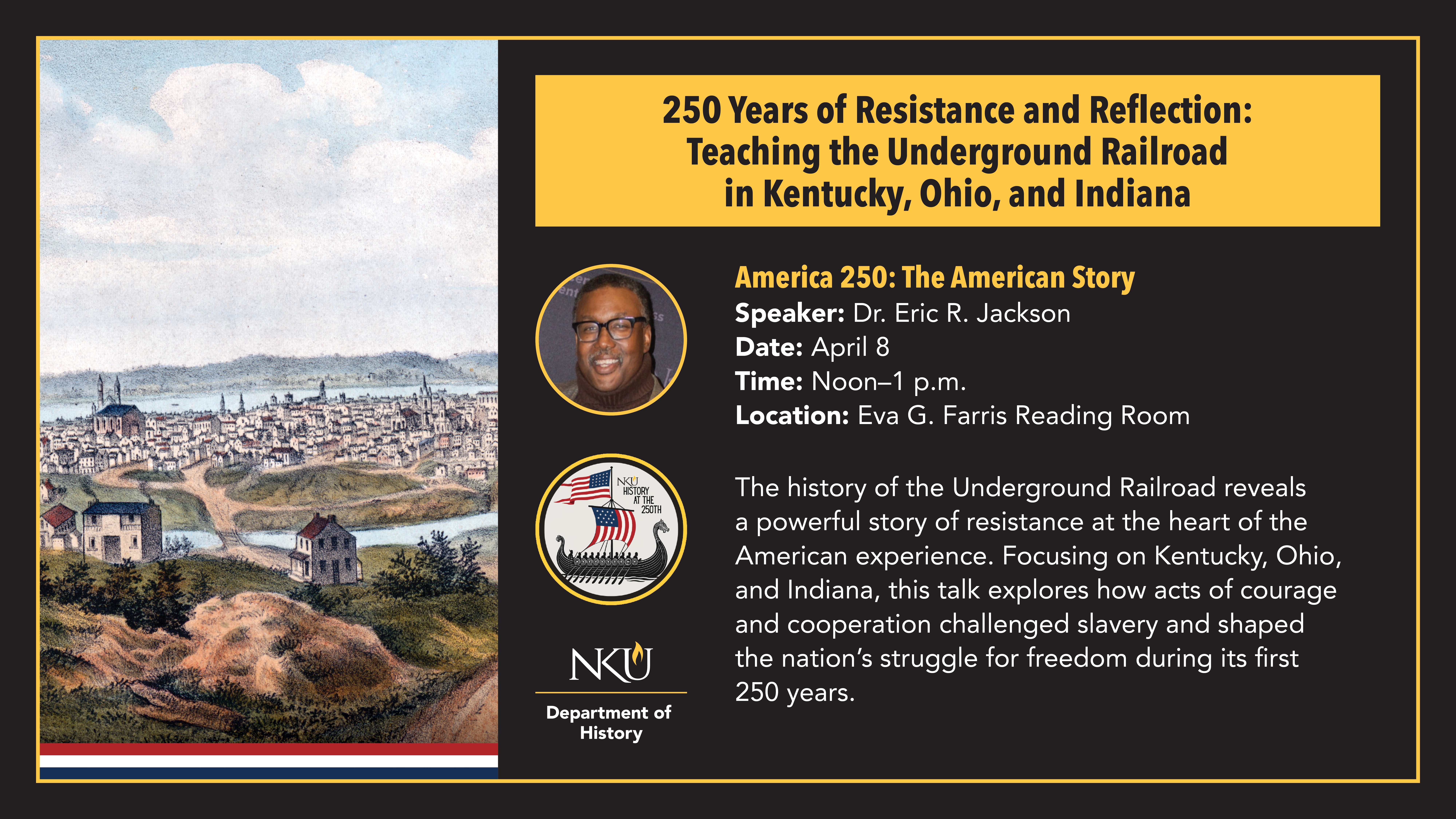 Flyer announcing lecture