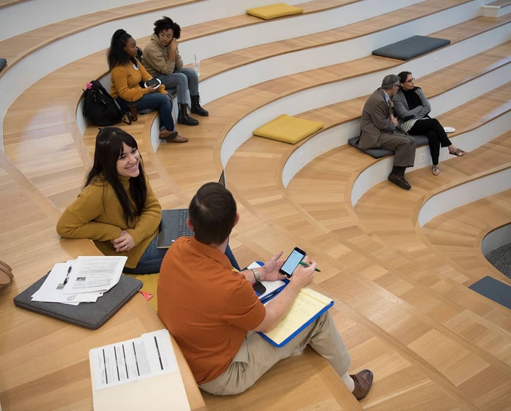 Students on stairs