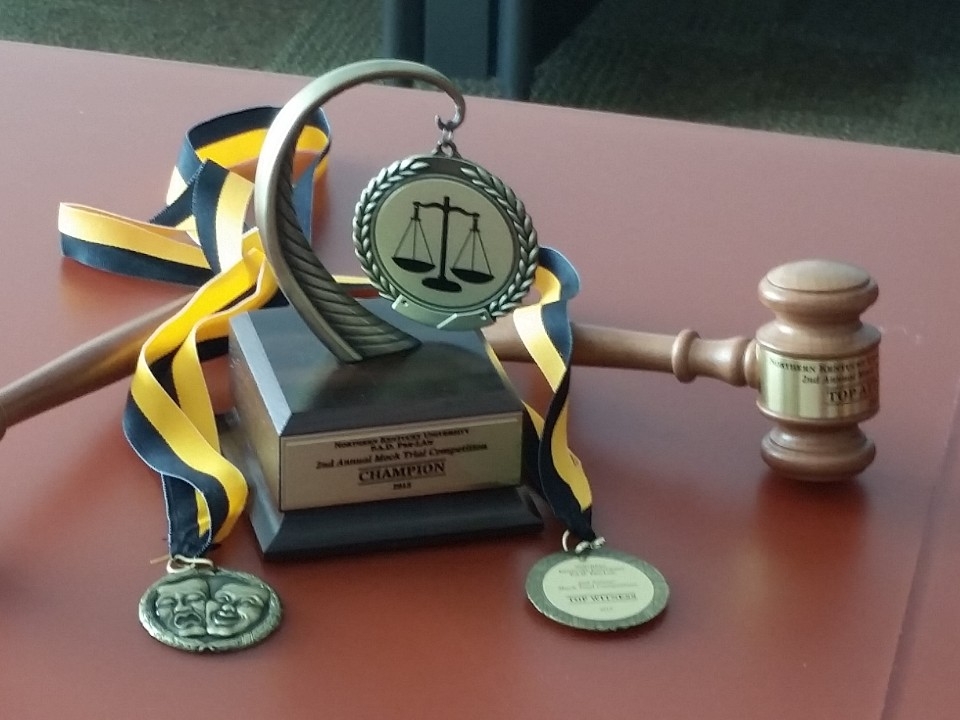 Mock trial team trophy