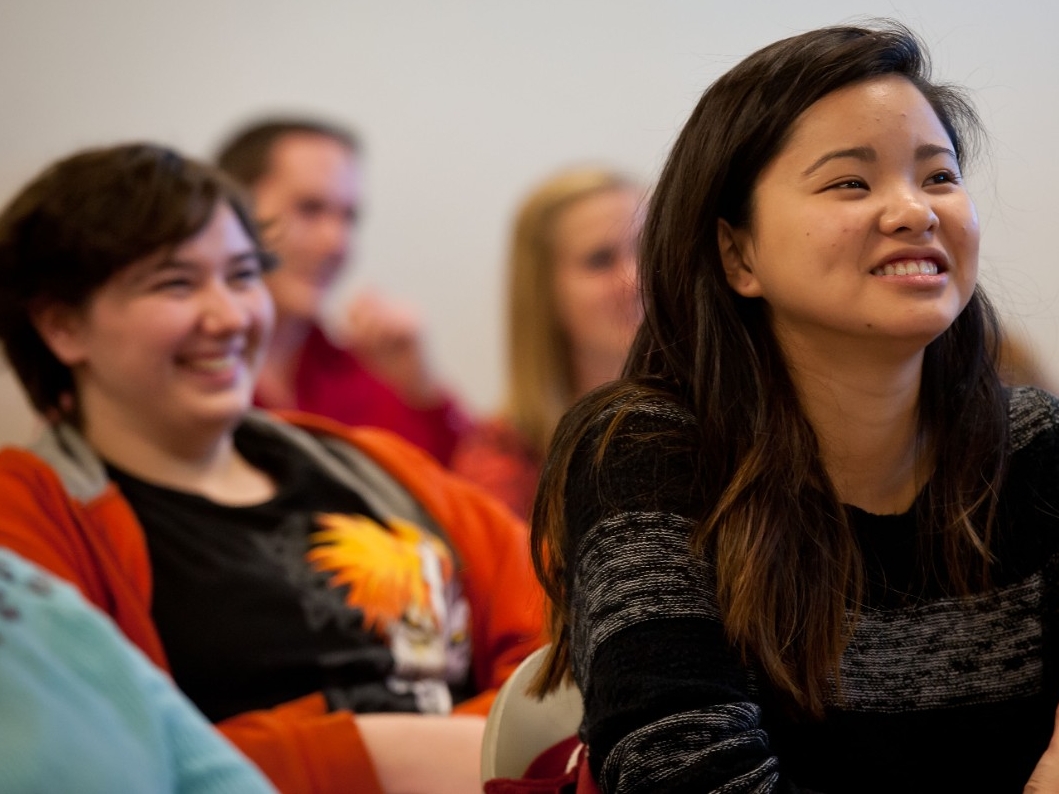 Students smiling