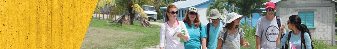 Students going for a walk outdoors