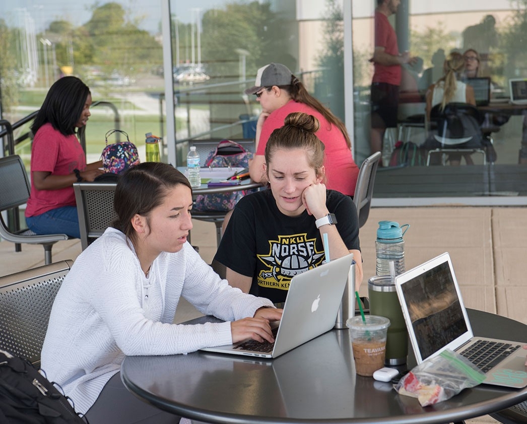 students studying