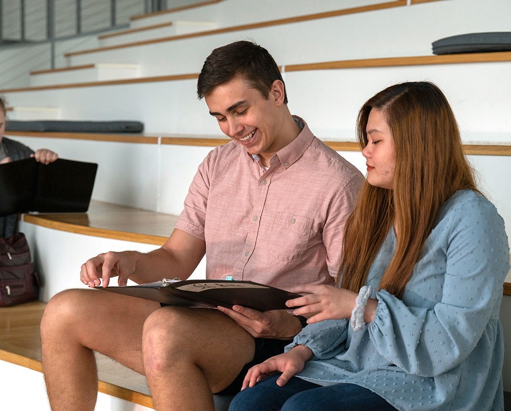 students studying