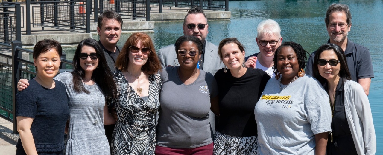 School of Social Work Faculty in front of Loch Norse