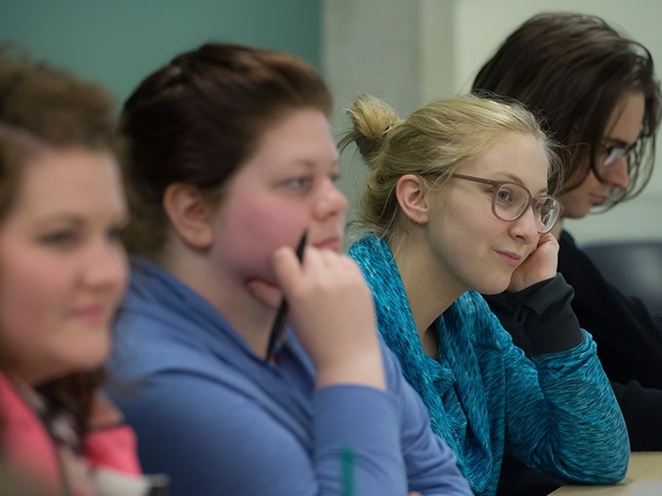 Graduate students in class