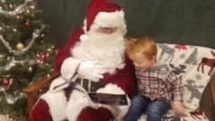 Santa and child