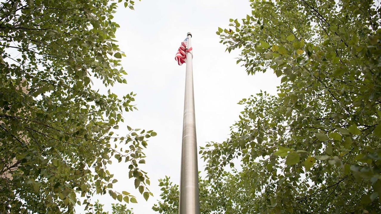 NKU Flag on Campus