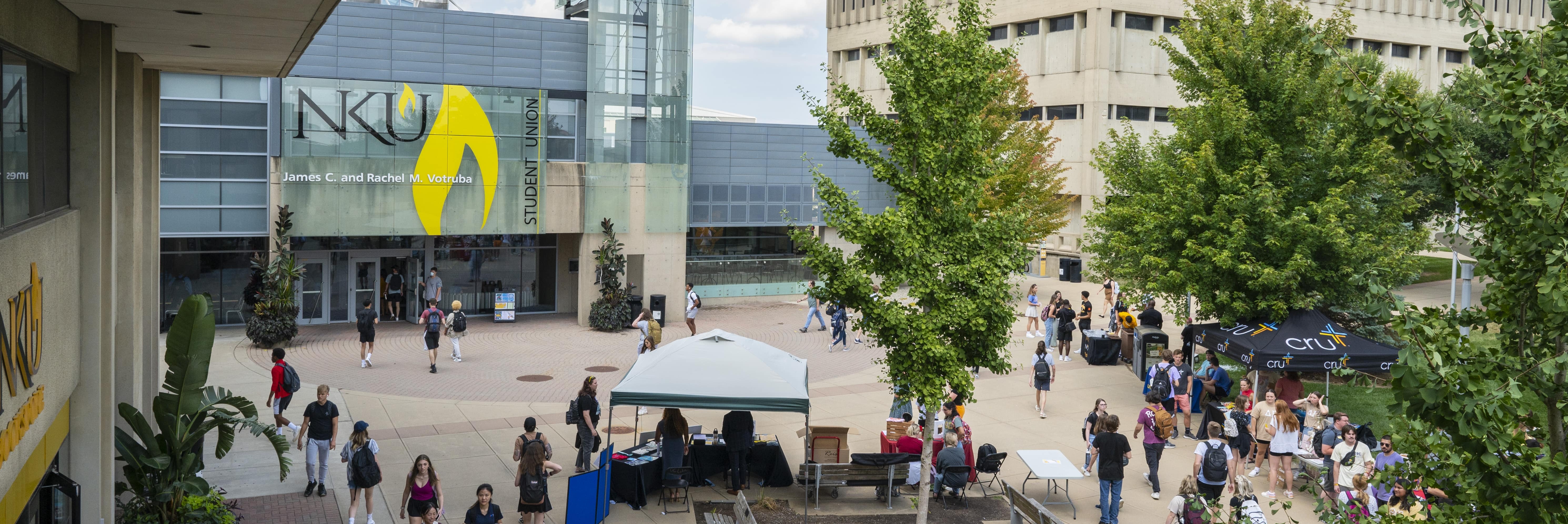 Student Union Plaza with Students